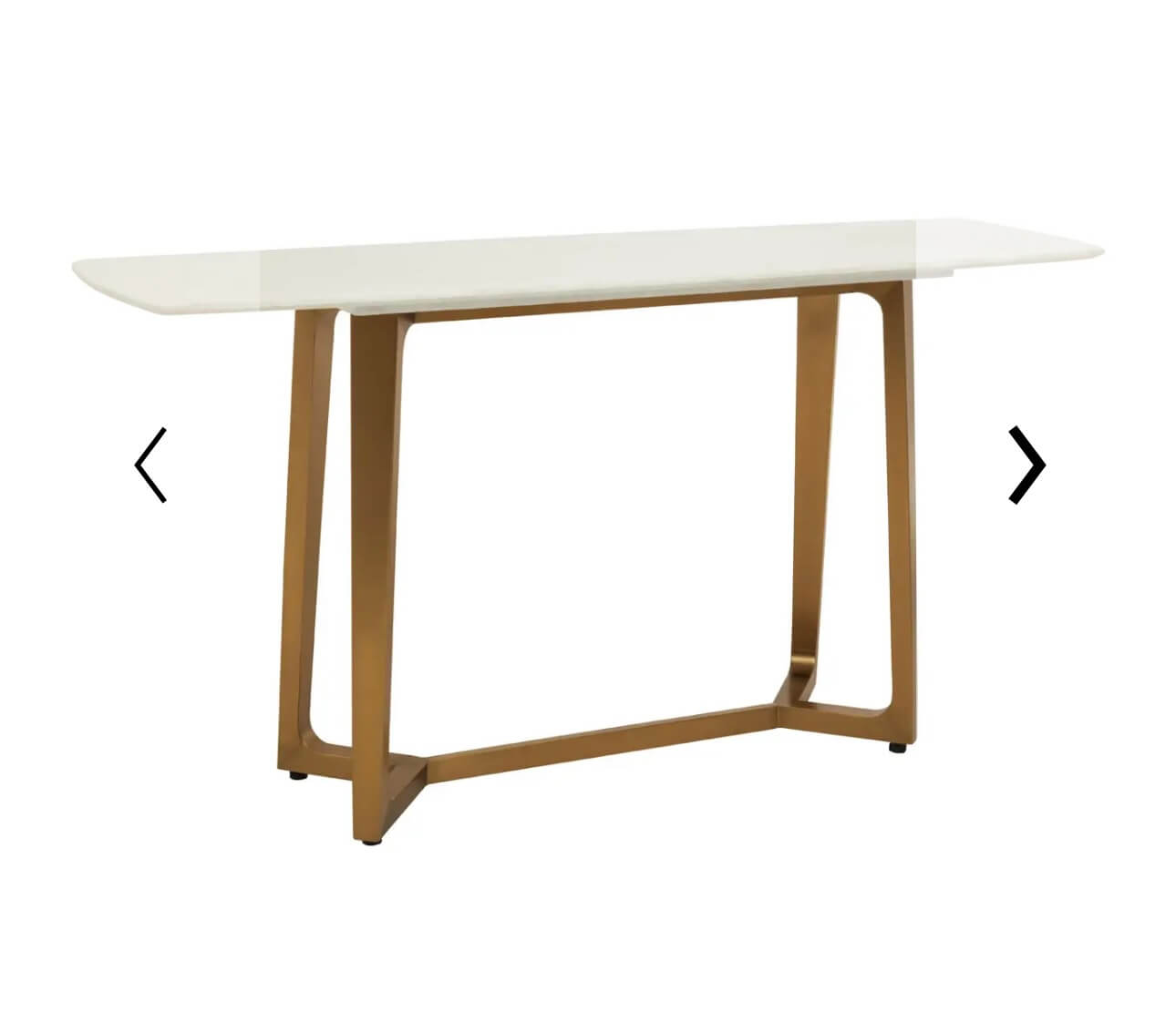 White Marble Brushed Gold Console Table