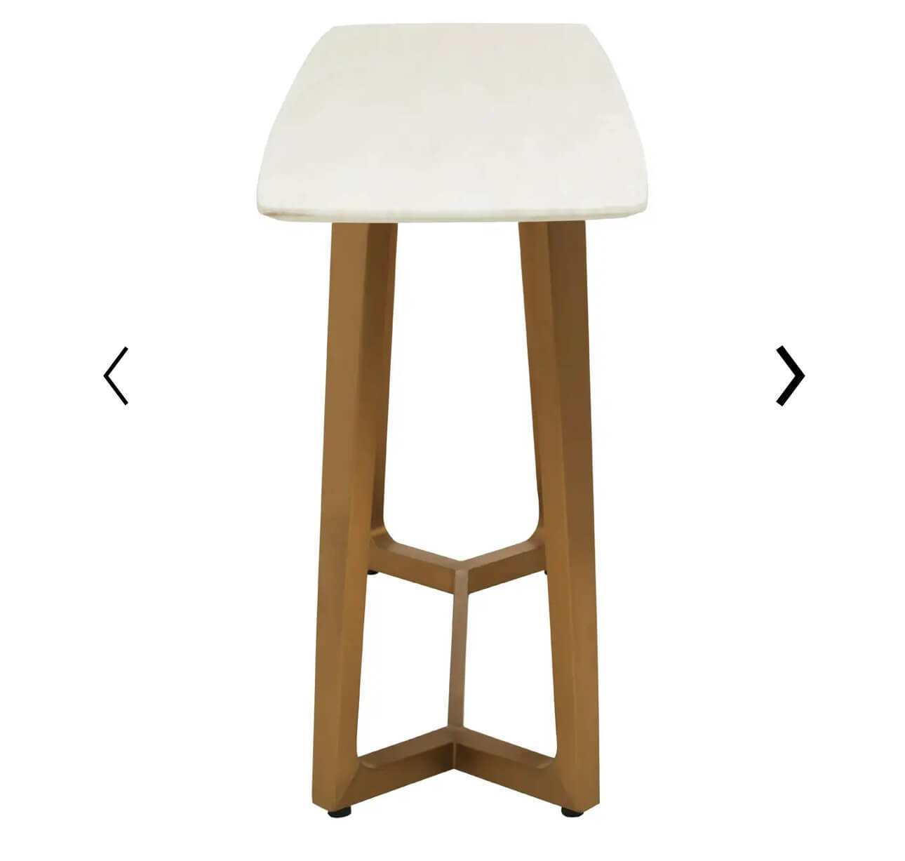 White Marble Brushed Gold Console Table