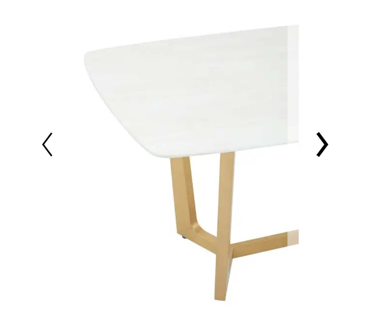 White Marble Brushed Gold Dining Table