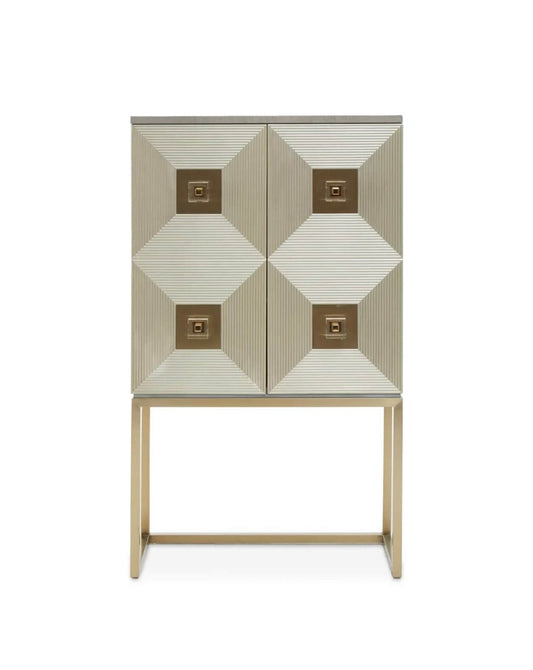 Silver Gold Detailed Cabinet