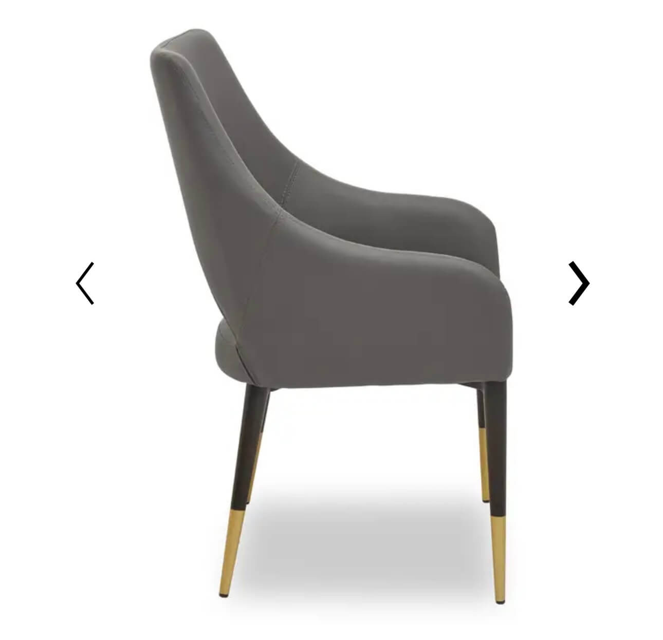 Grey Leather Affect Dining Chairs