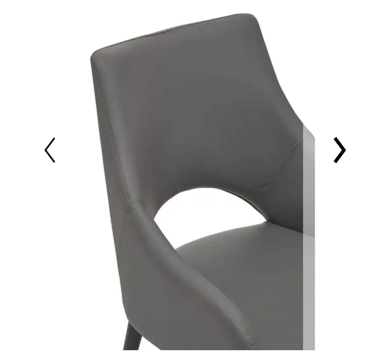 Grey Leather Affect Dining Chairs