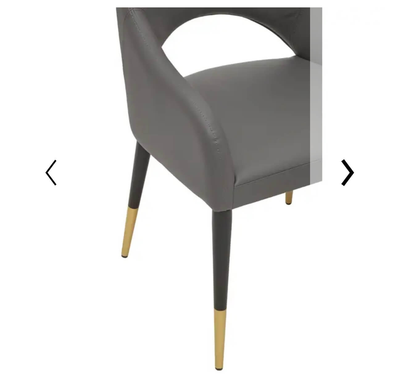Grey Leather Affect Dining Chairs