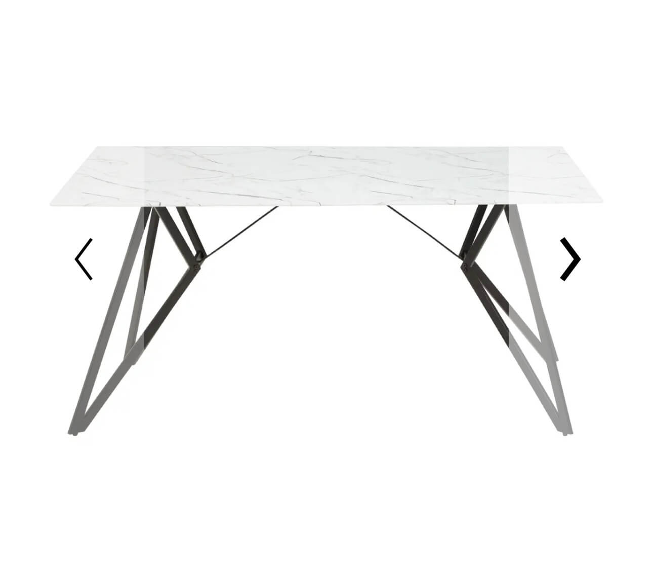 White Marble 7 Piece Dining Set