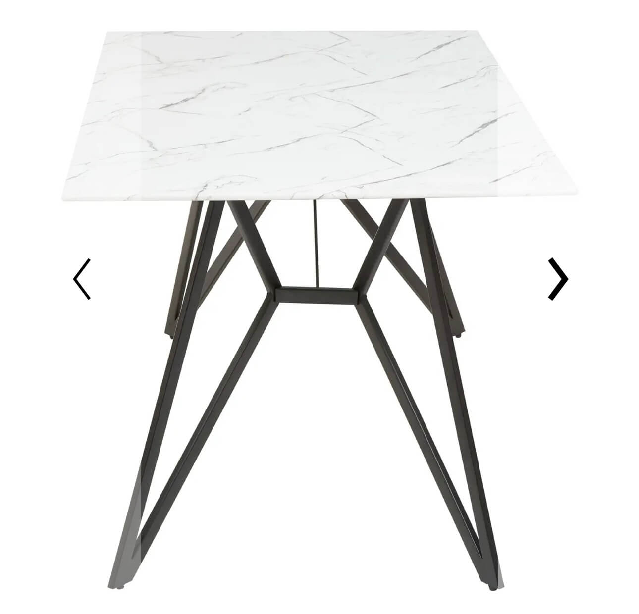 White Marble 7 Piece Dining Set