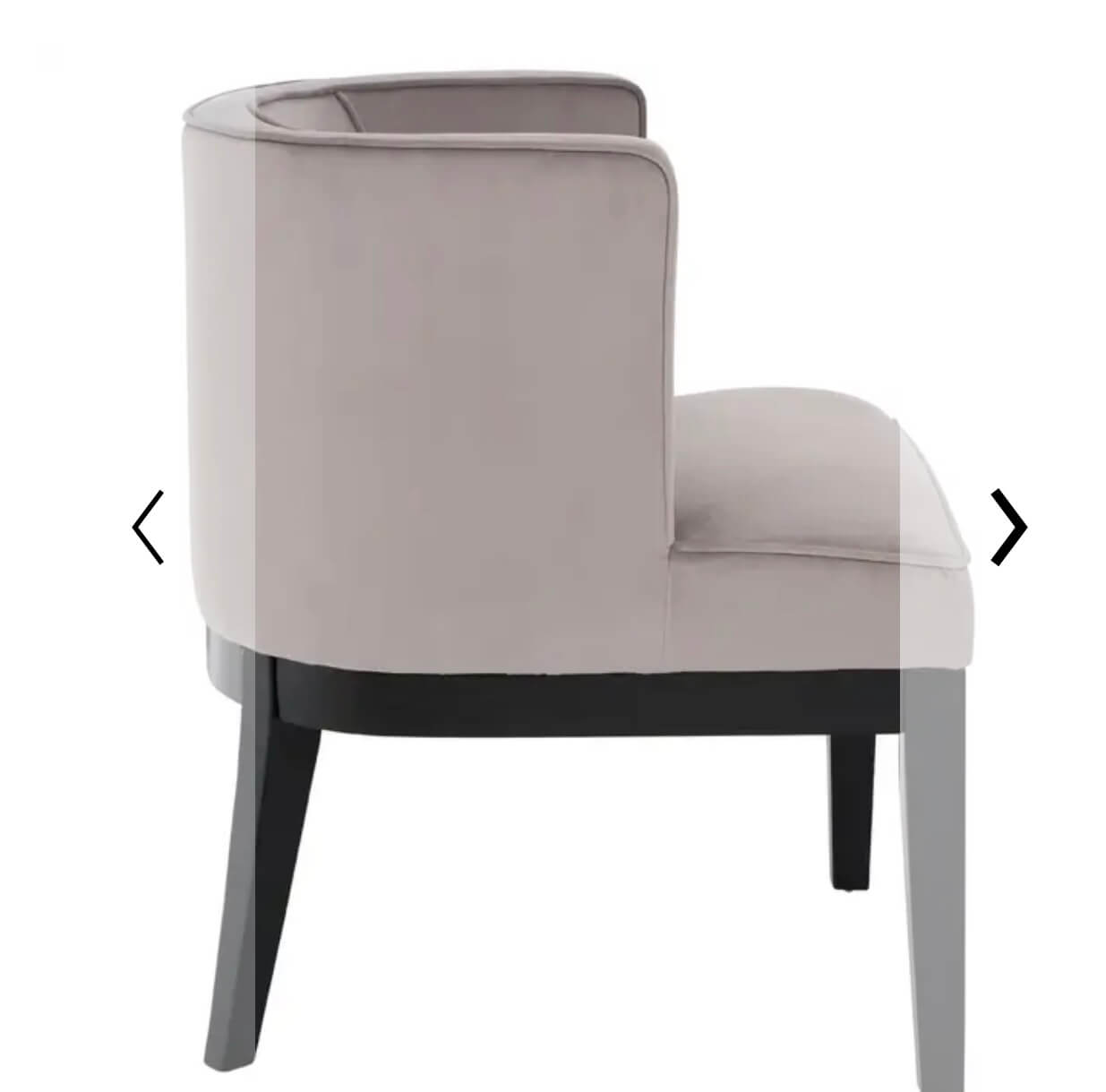 Plush Velvet Curved Chair