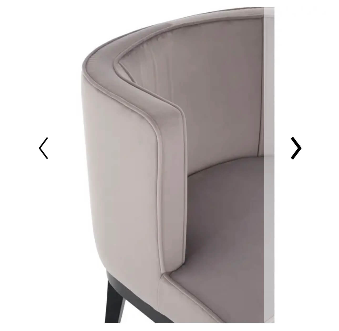 Plush Velvet Curved Chair