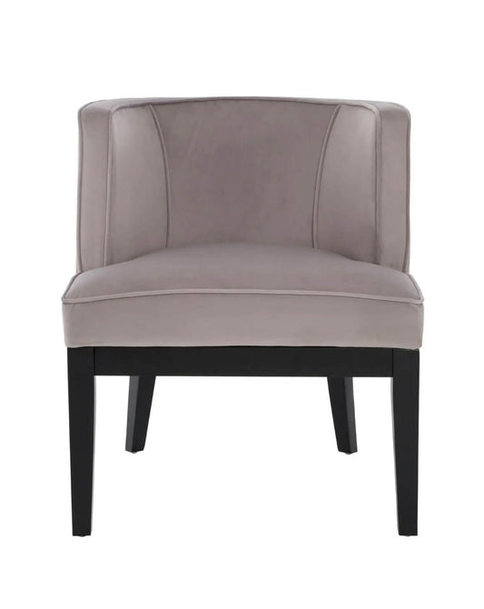 Plush Velvet Curved Chair