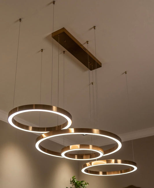 Luxe Gold Layered Chandelier
