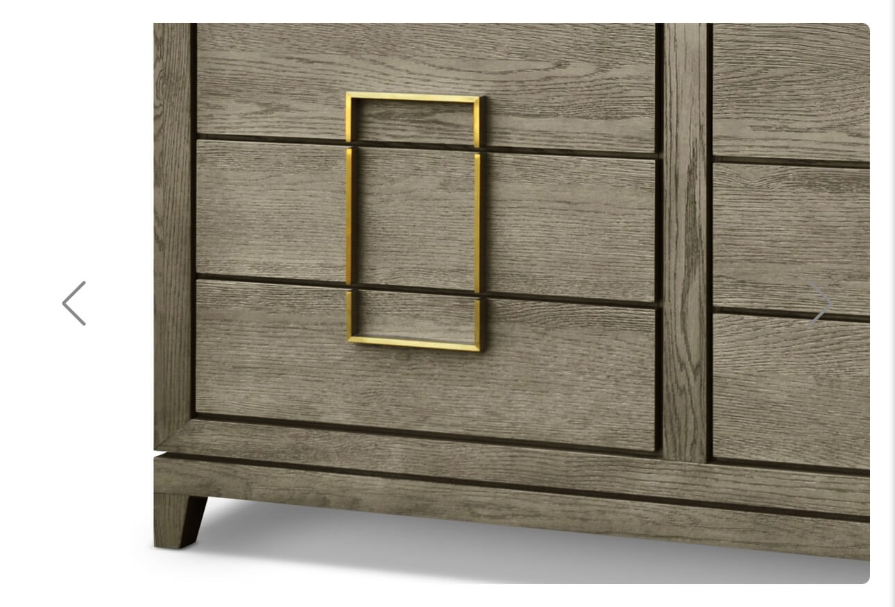 Textured Taupe Oak Veneered Chest Of Drawers