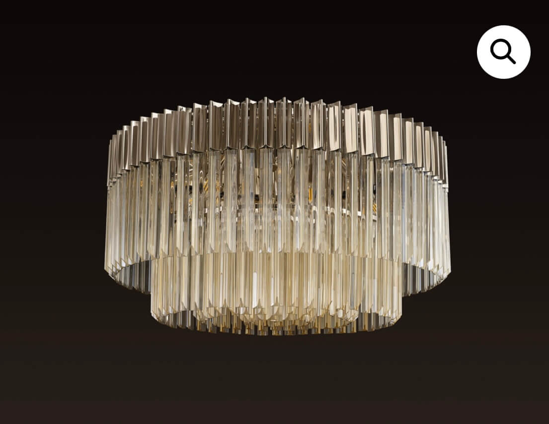 Chelsea Sculpted Glass Nickel Chandelier