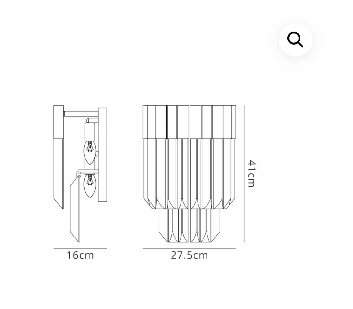 Chelsea Sculpted Glass Nickel Wall Light