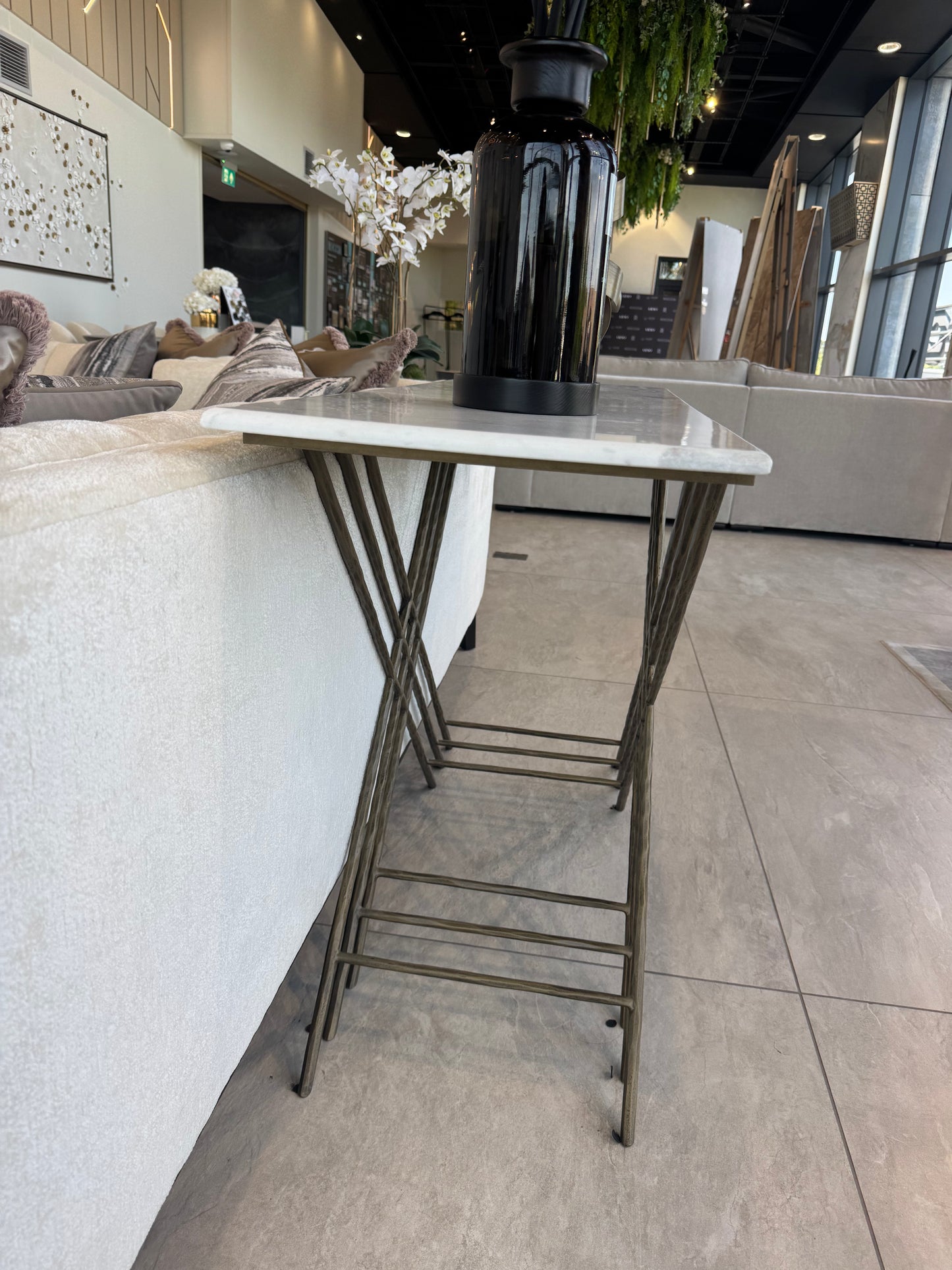 White Marble Console Table