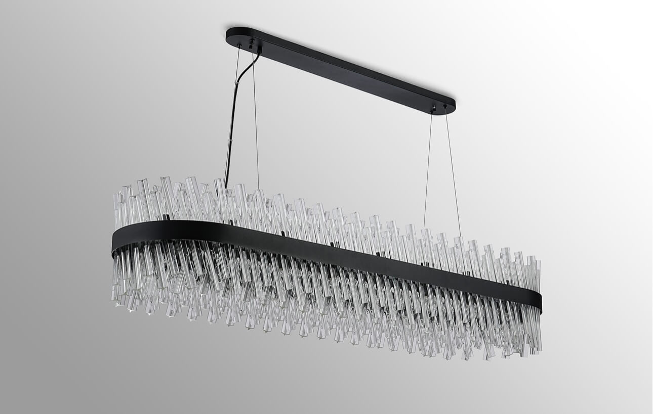Bond Street Black Rectangular Chandelier
