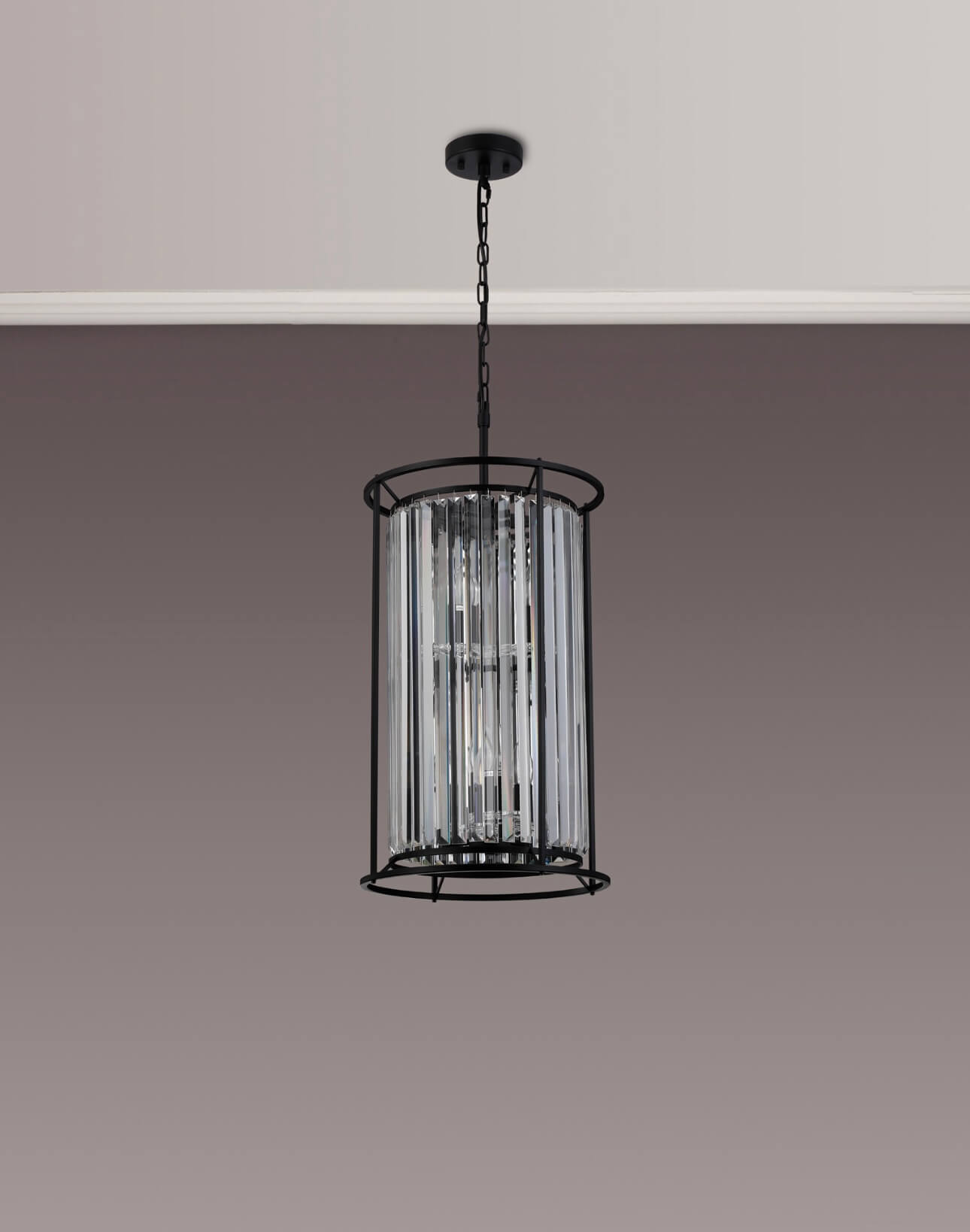 Pentagon Satin Black Pendant