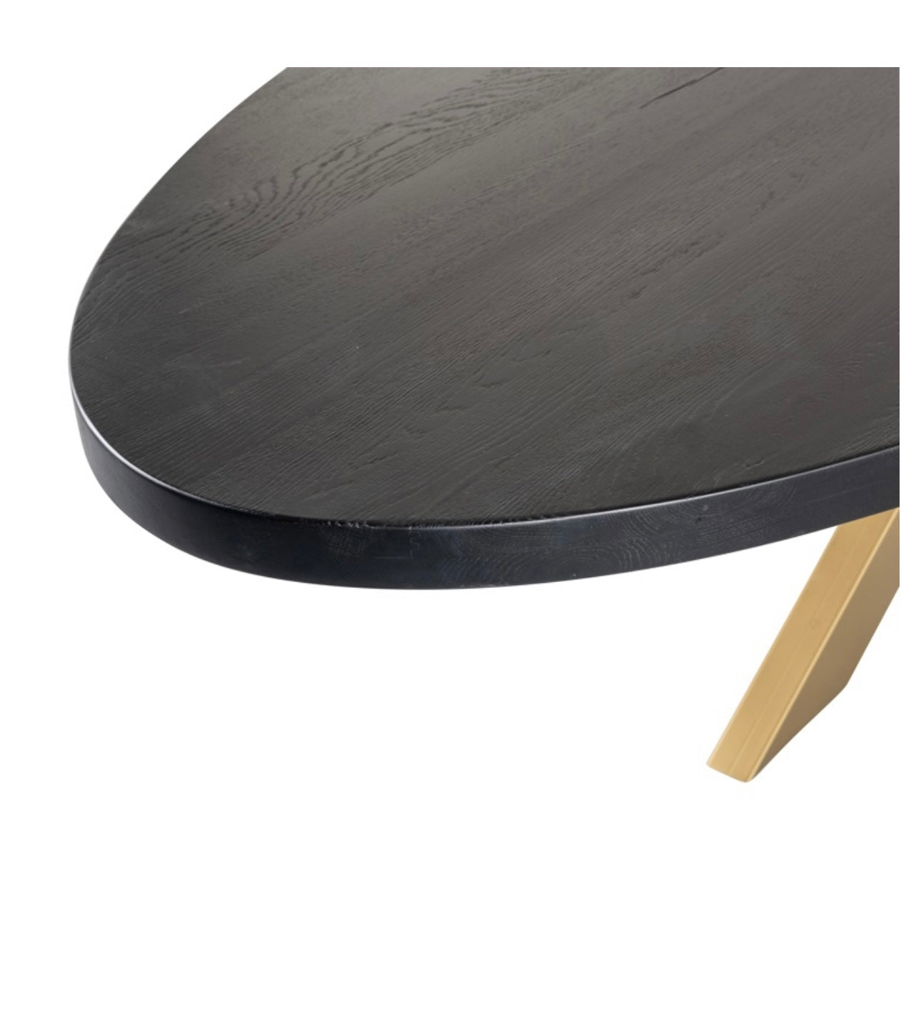 Ritz Black Oak Oval Table