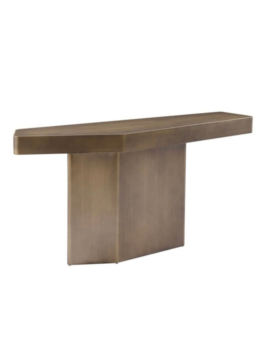 Brushed Gold Console Table