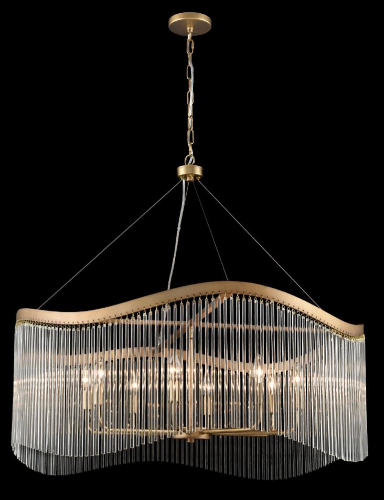 Aged Brass Chandelier