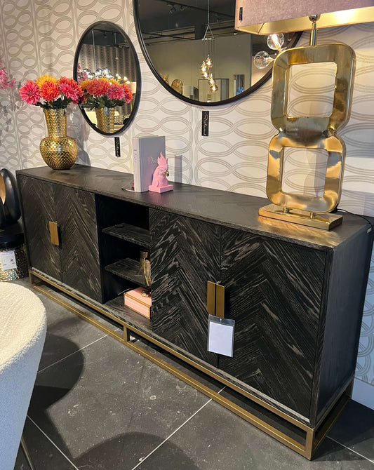 Black Rustic Brass Sideboard