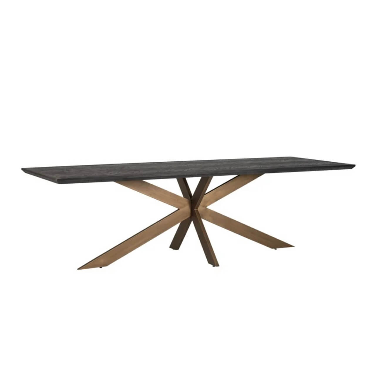 Herringbone Brass Based Dining Table