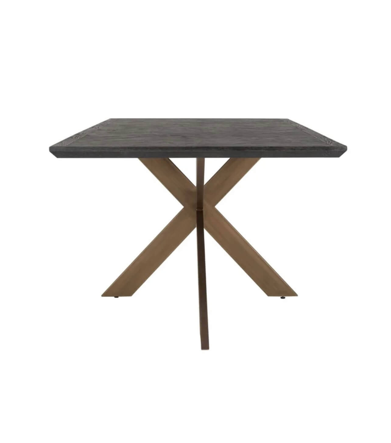 Herringbone Brass Based Dining Table