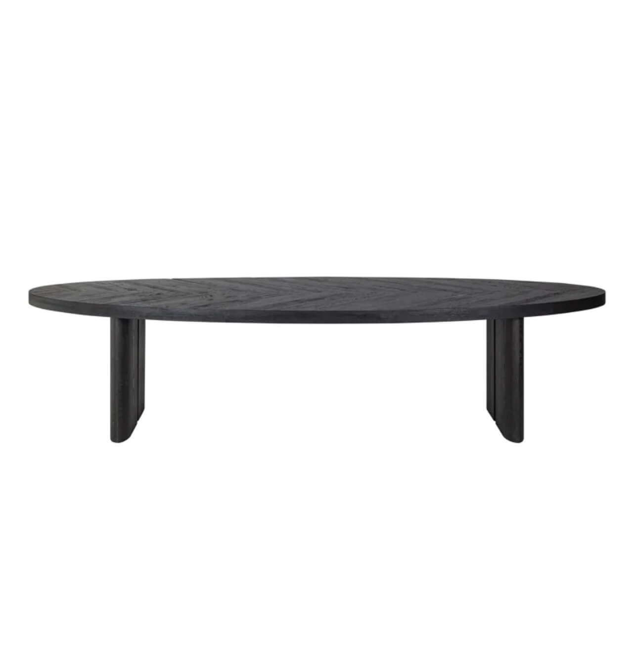 Dark Coffee Oval Dining Table