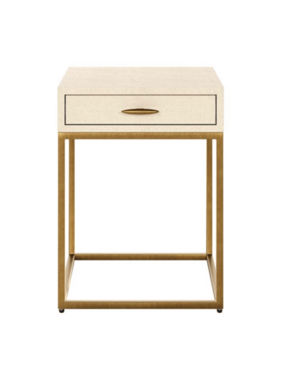 Ivory Shagreen Bedside Table