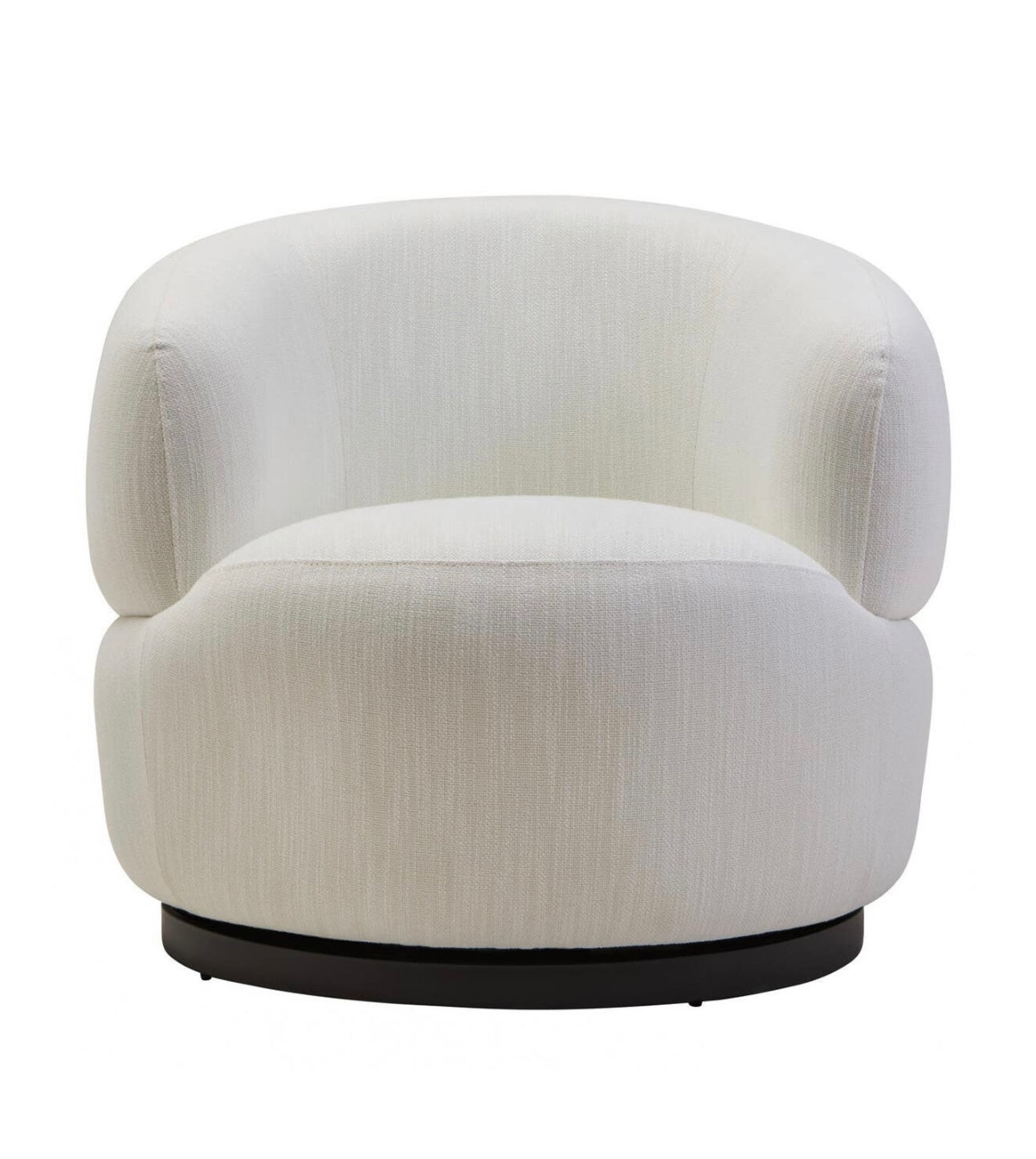 Cream Curved Swivel Chair