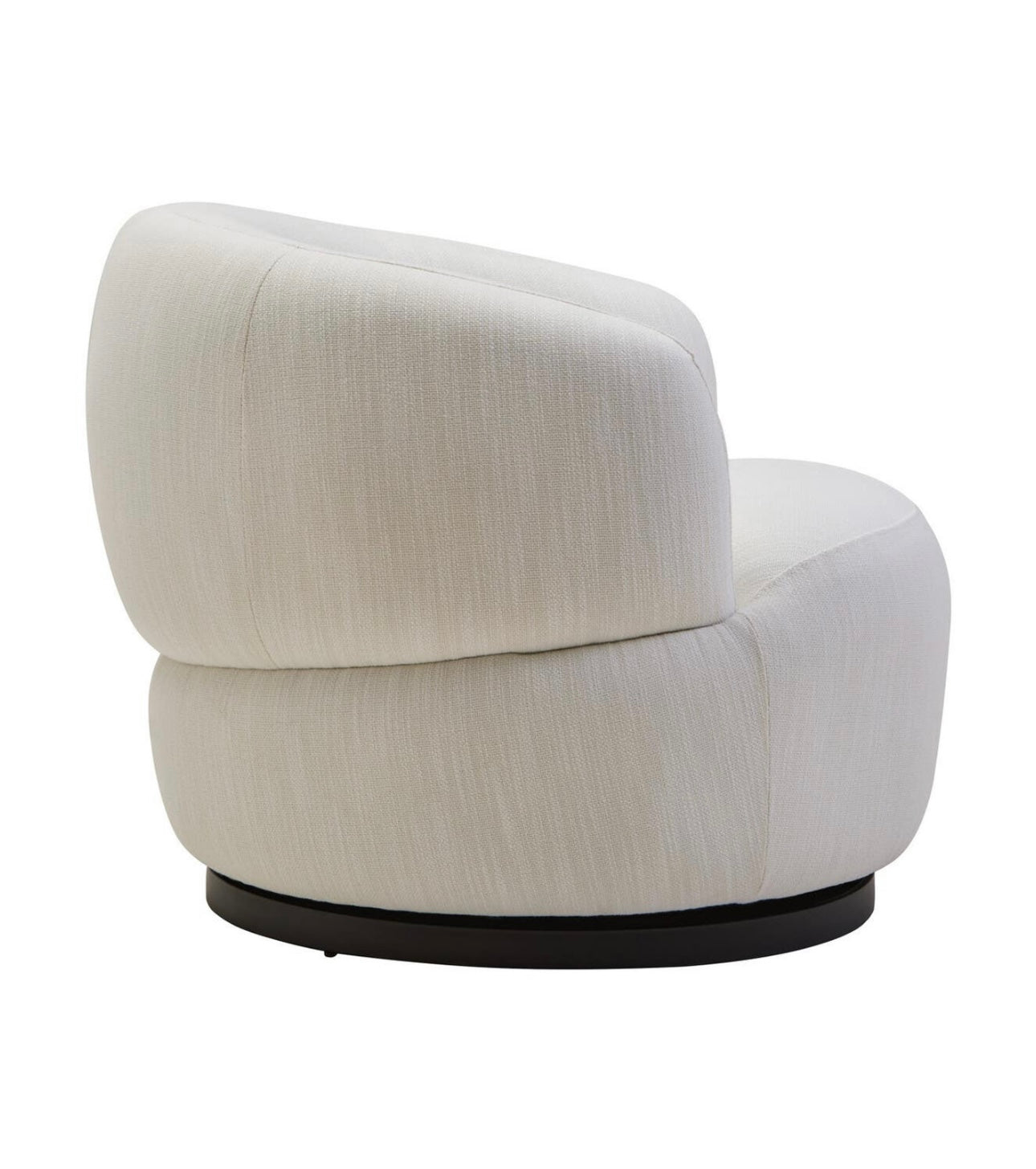 Cream Curved Swivel Chair