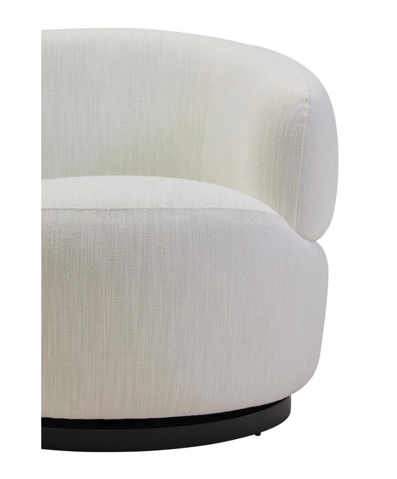 Cream Curved Swivel Chair