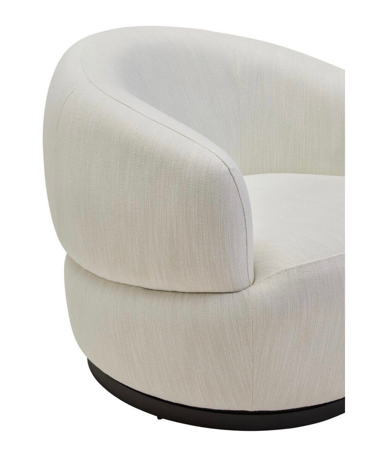 Cream Curved Swivel Chair