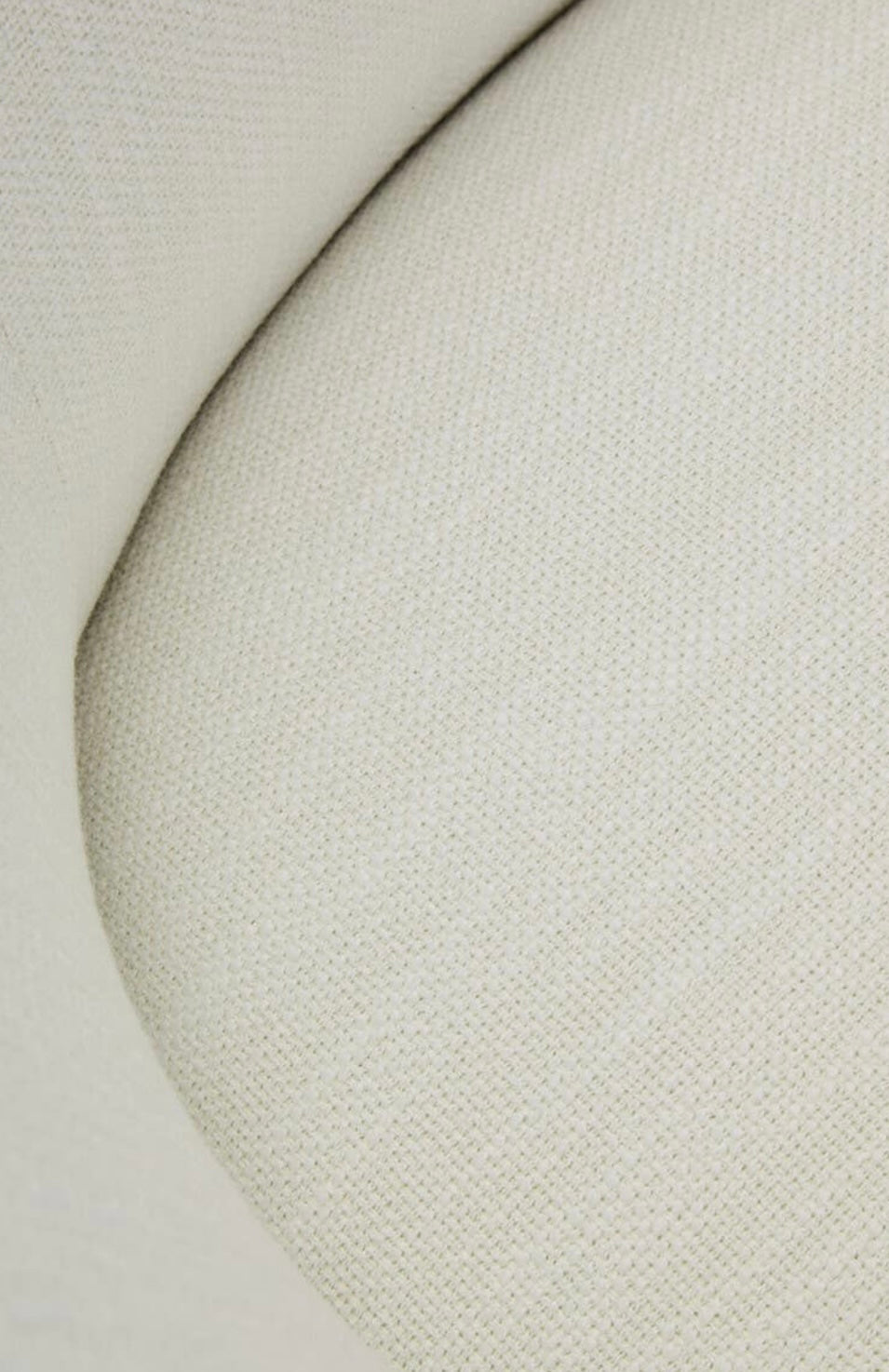 Cream Curved Swivel Chair