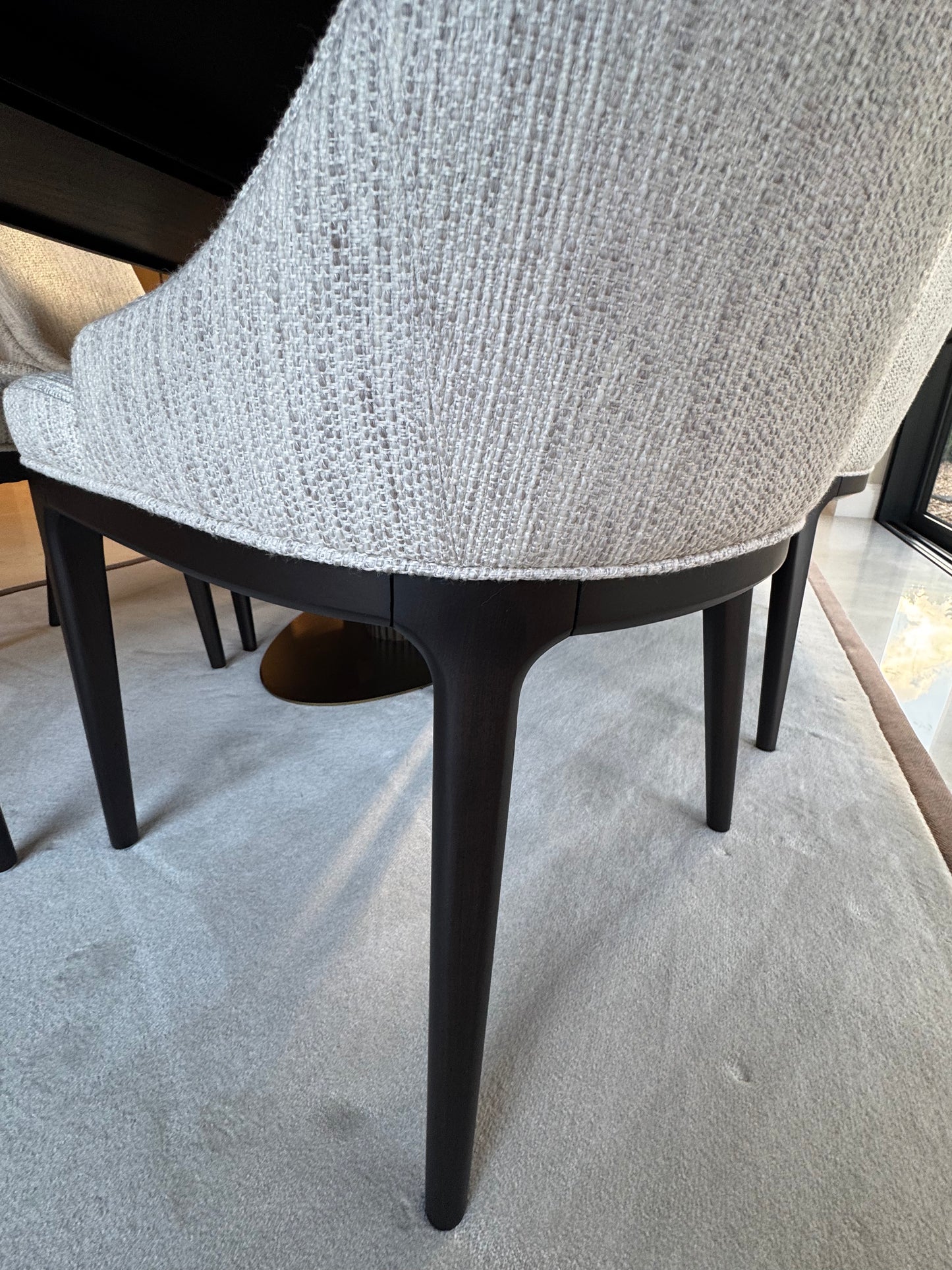 Luxury Cream Boucle Dining Chair