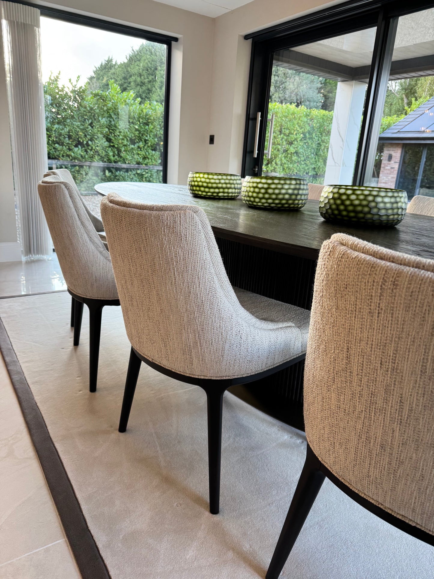 Luxury Cream Boucle Dining Chair