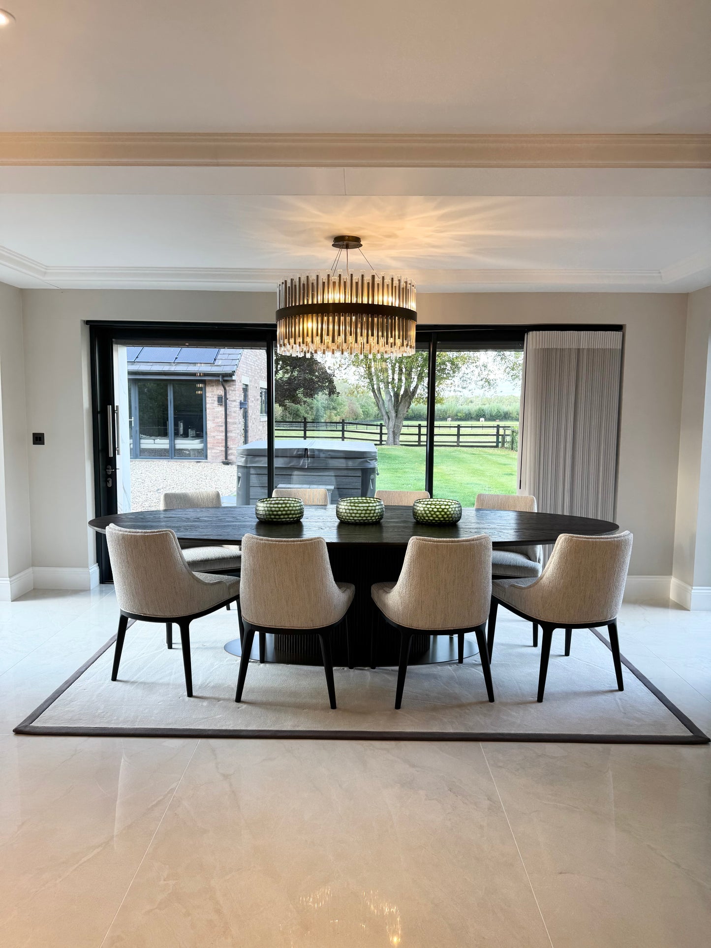 Luxury Cream Boucle Dining Chair