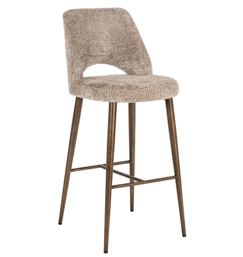 Luxury Soft Beige Bar Stool