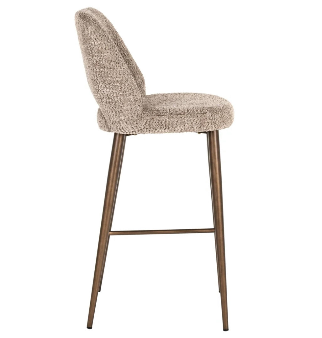 Luxury Soft Beige Bar Stool
