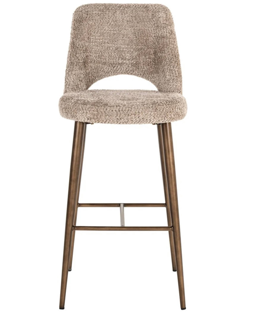 Luxury Soft Beige Bar Stool