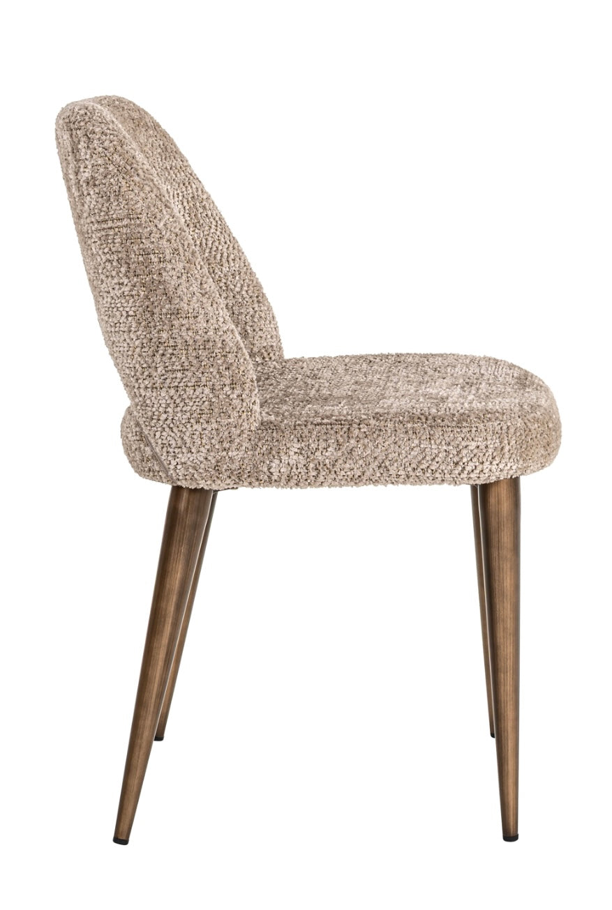 Luxury Soft Beige Dining Chair Set Of 2