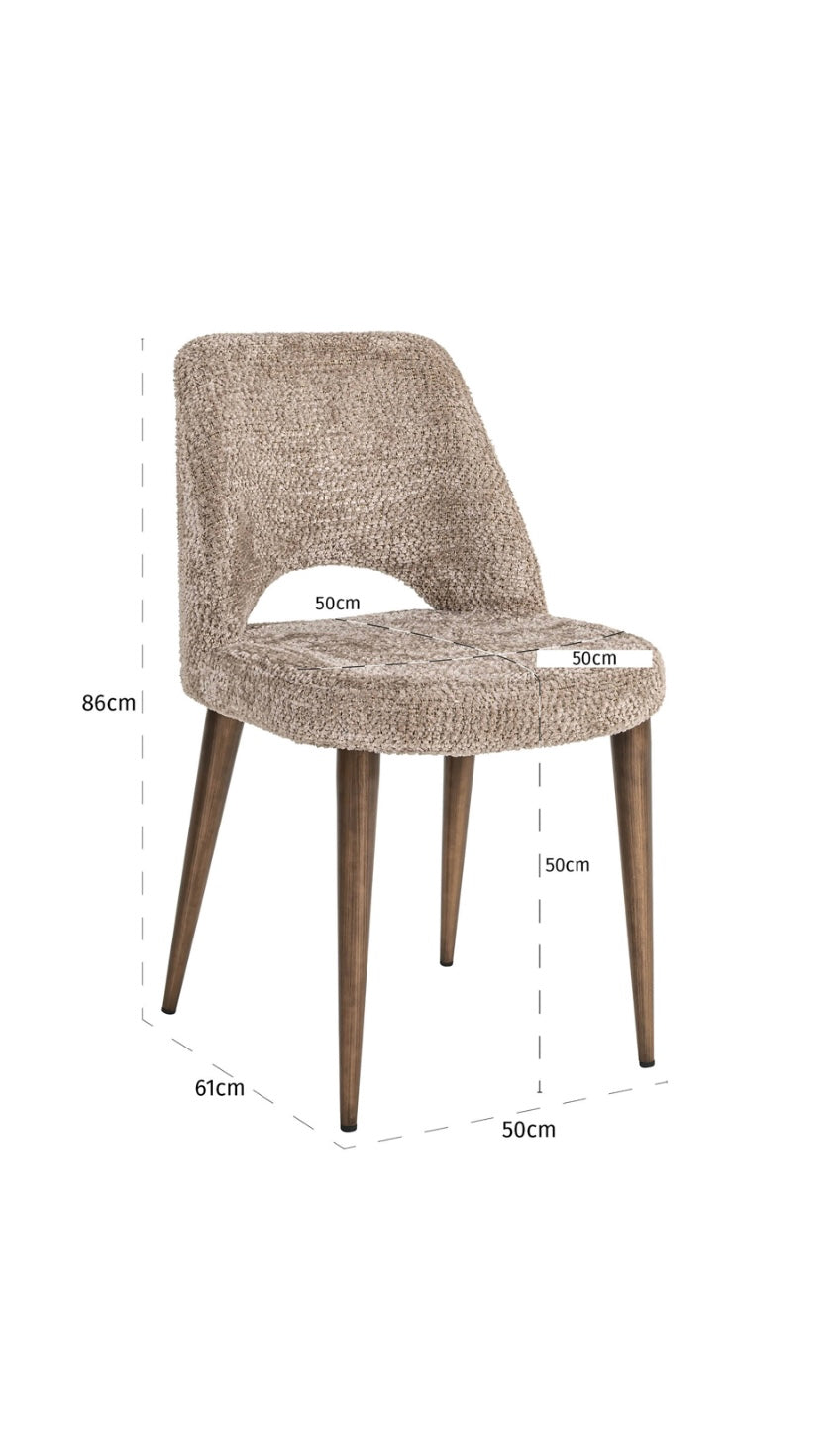 Luxury Soft Beige Dining Chair Set Of 2