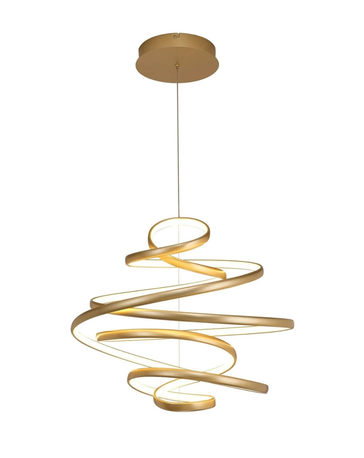 Champagne Looped Spiral Pendant
