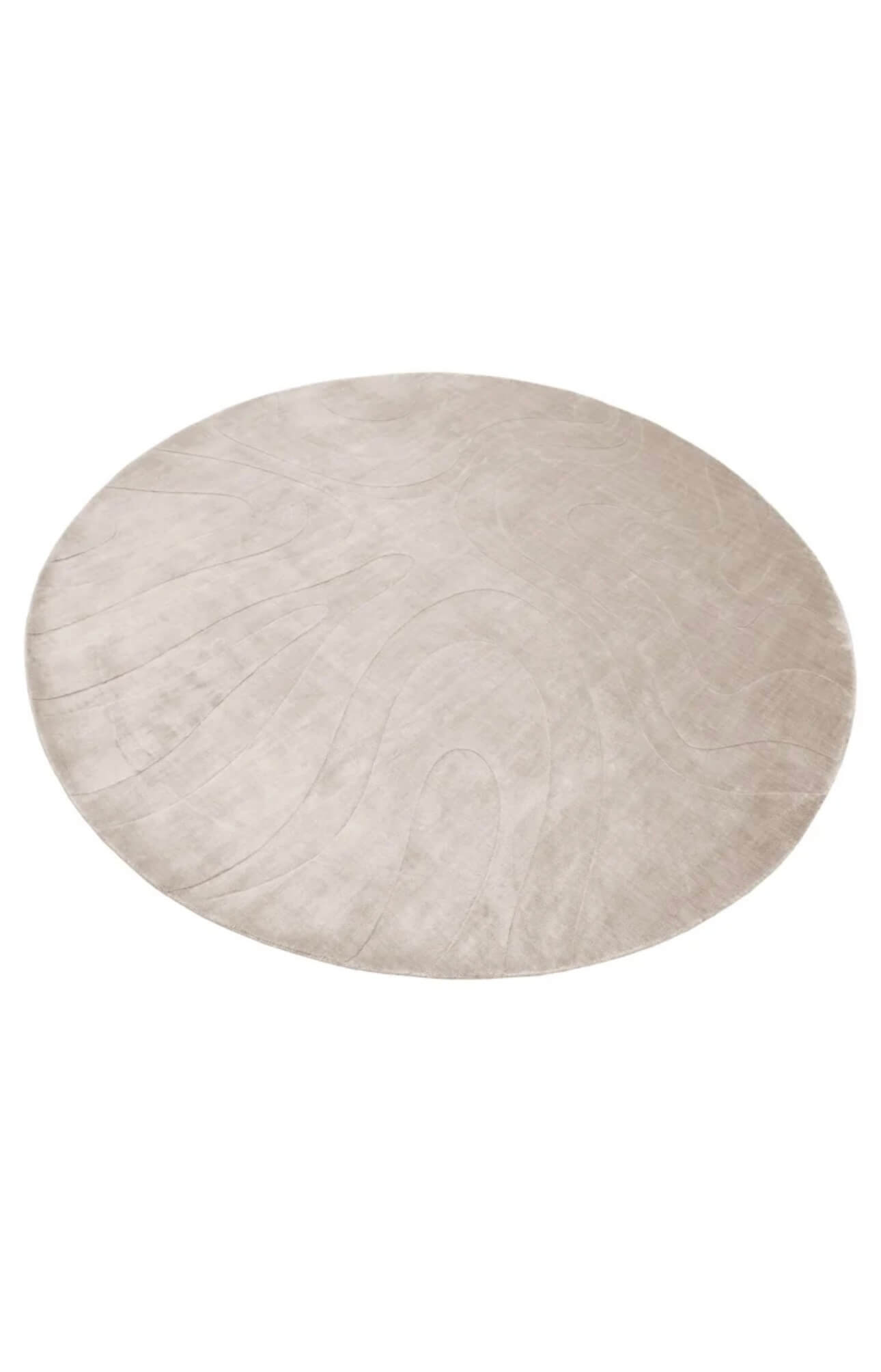 Round Neutral Toned Rug