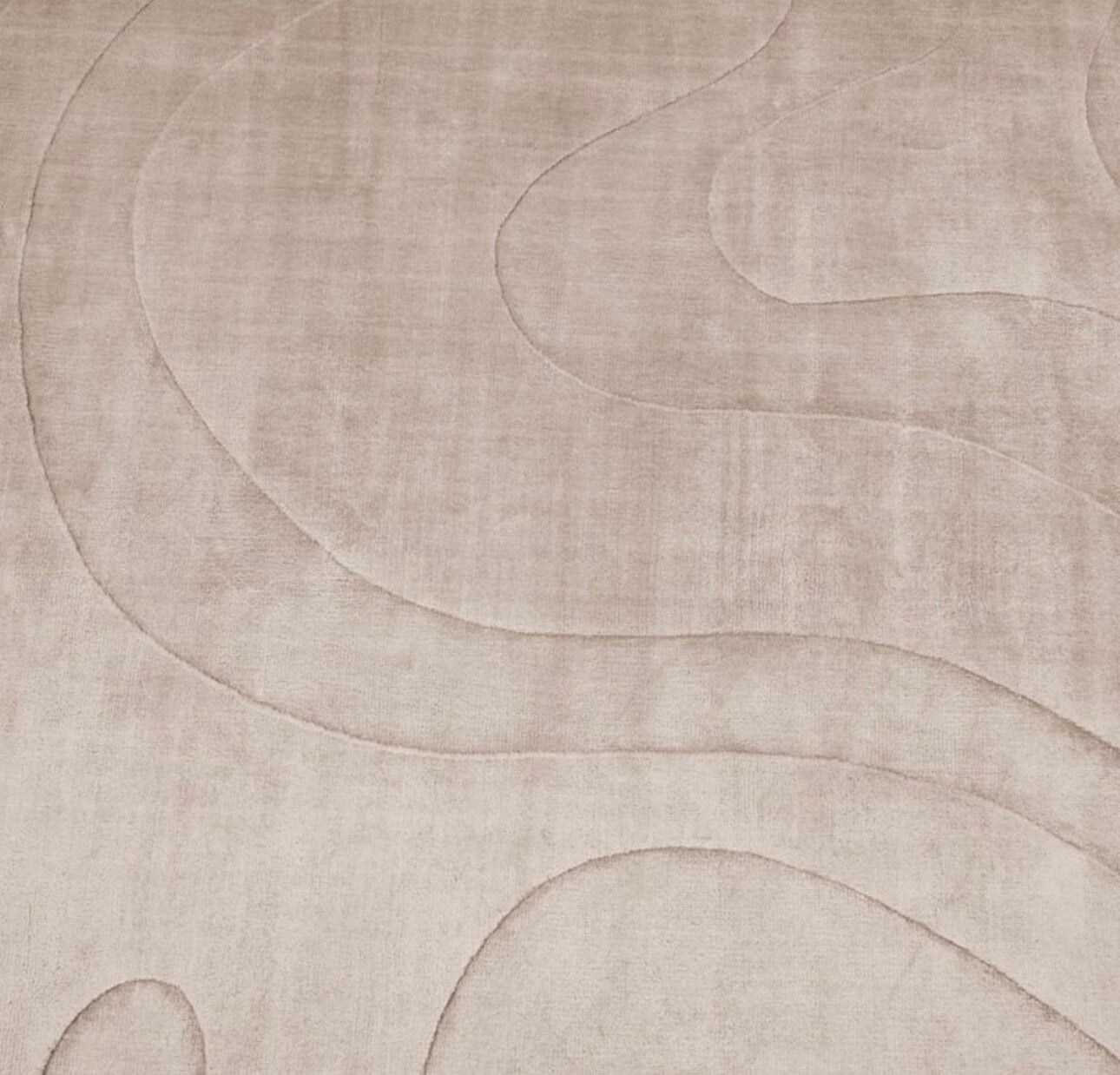 Round Neutral Toned Rug
