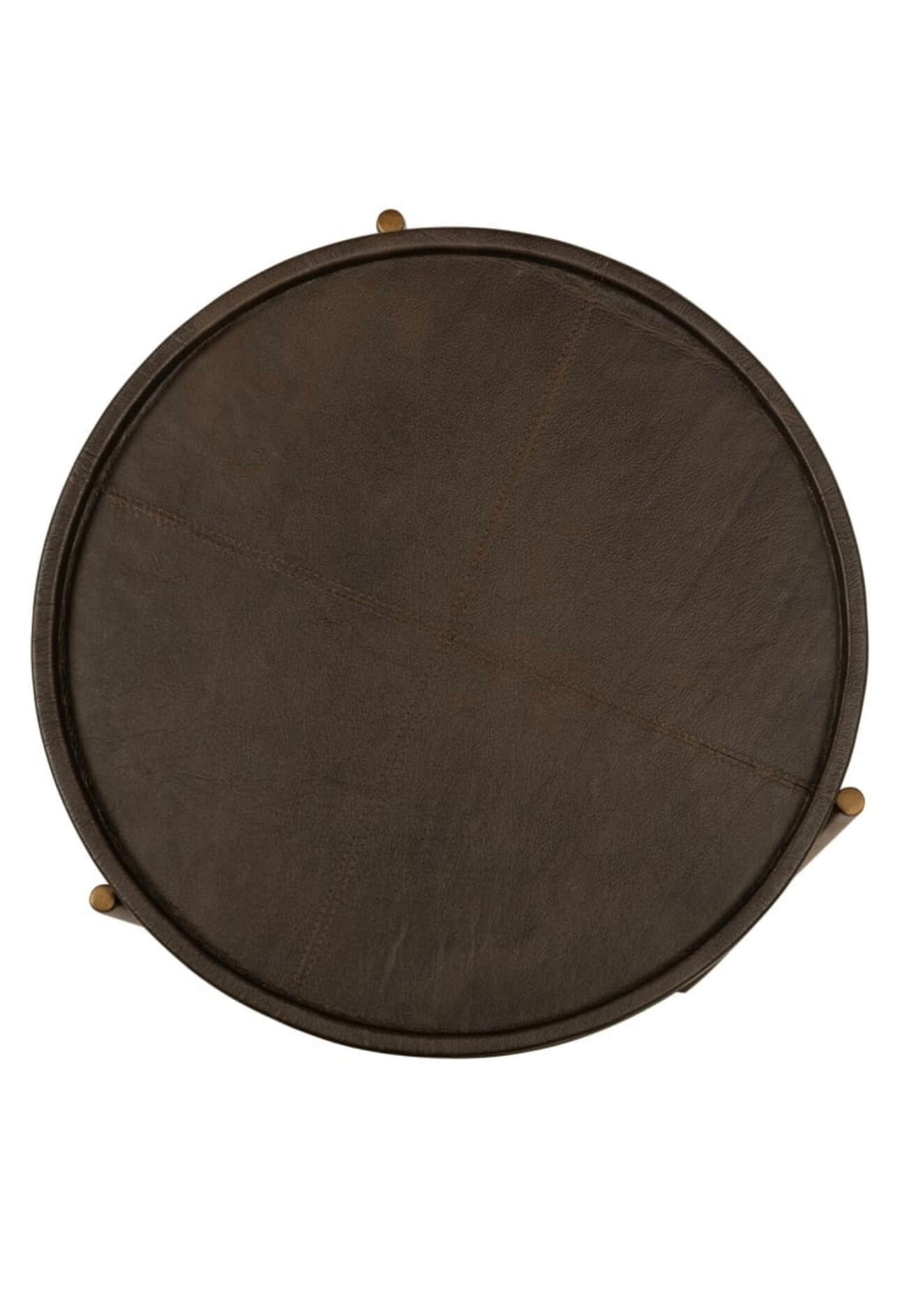 Luxe Brown Brass Side Table