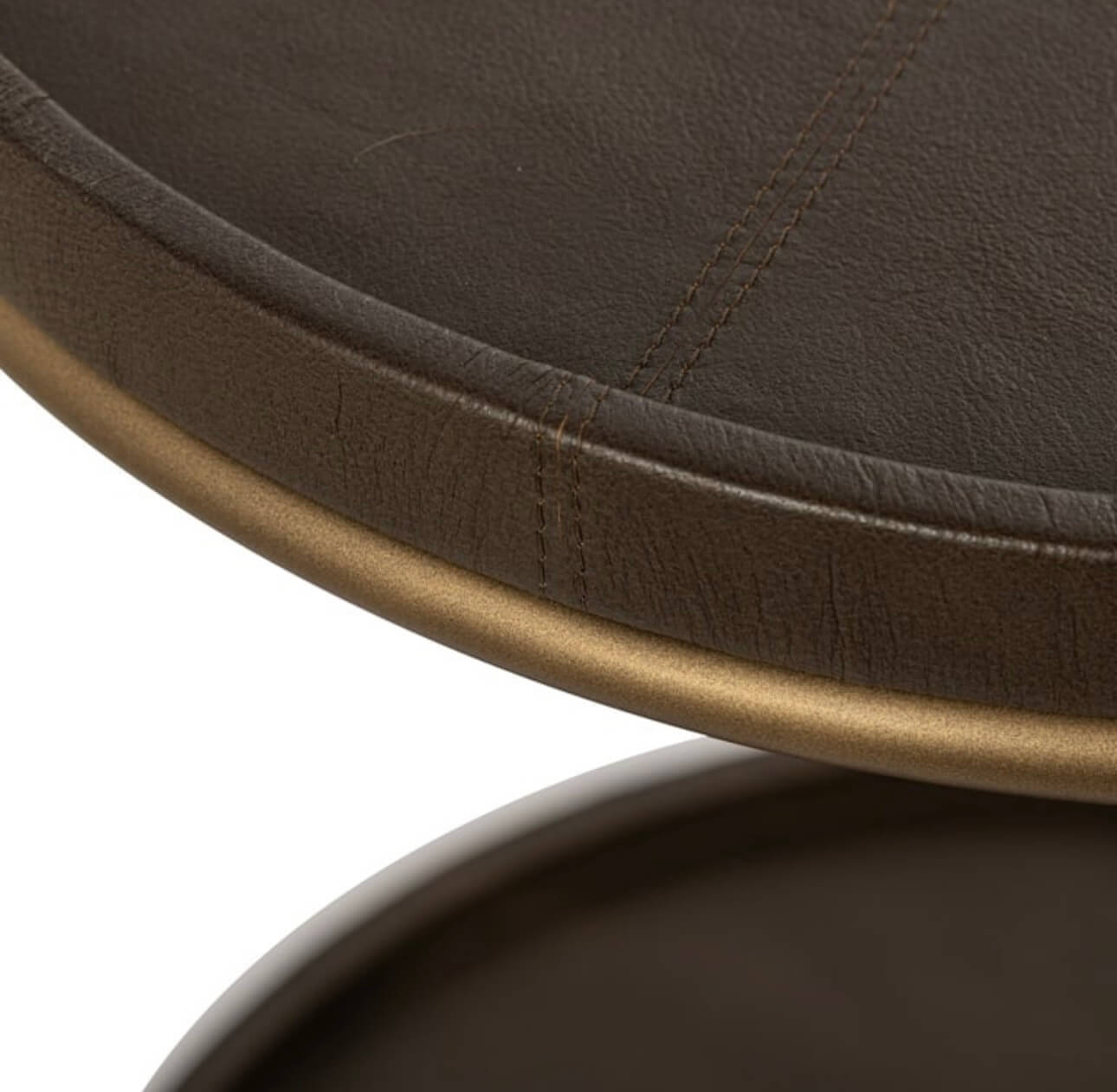 Luxe Brown Brass Side Table