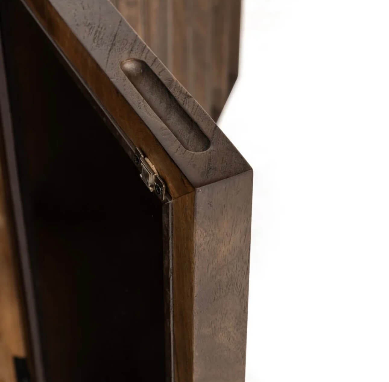 Rich Dark Brown Wood Sideboard