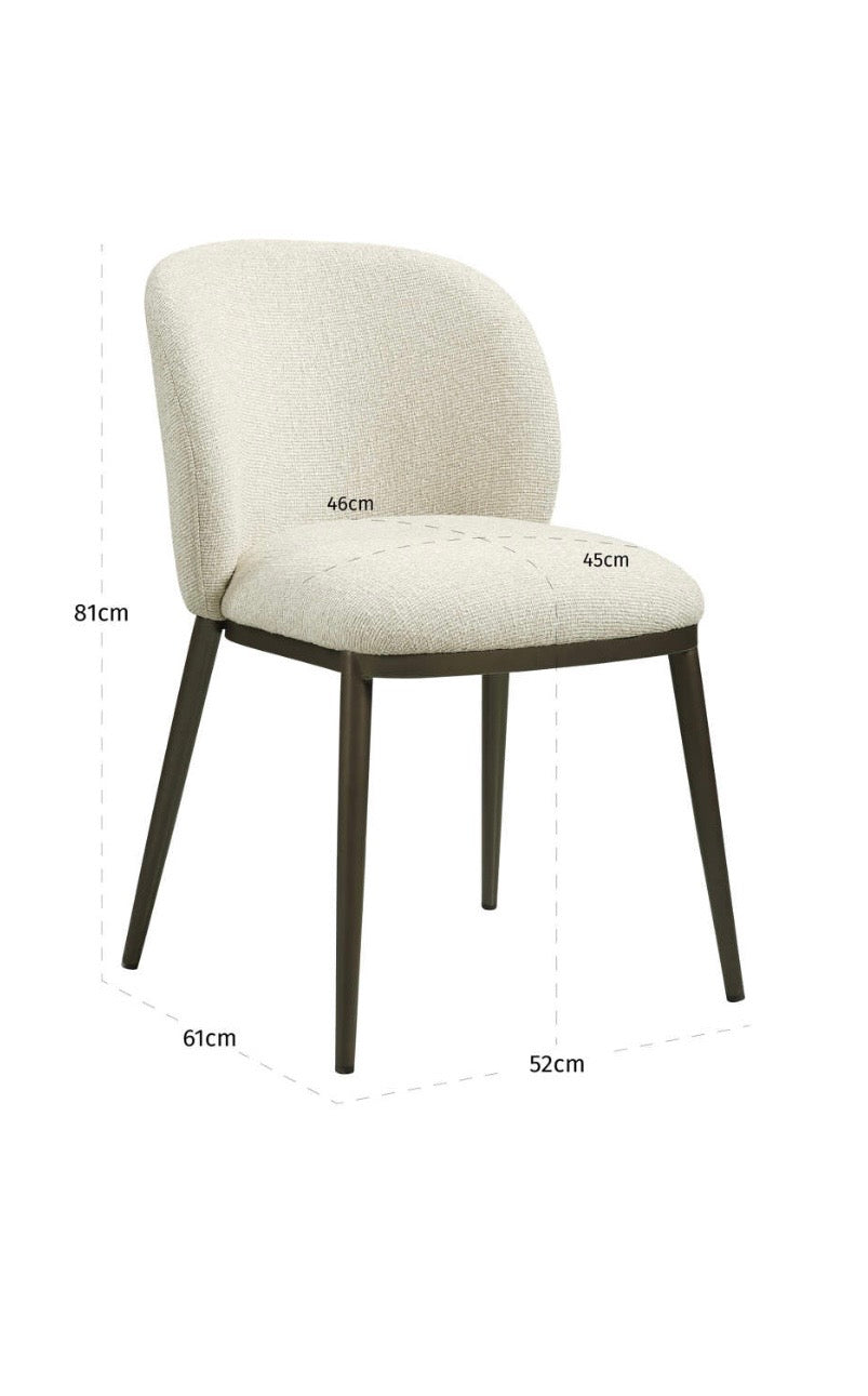 Biscoff bronze dining chair