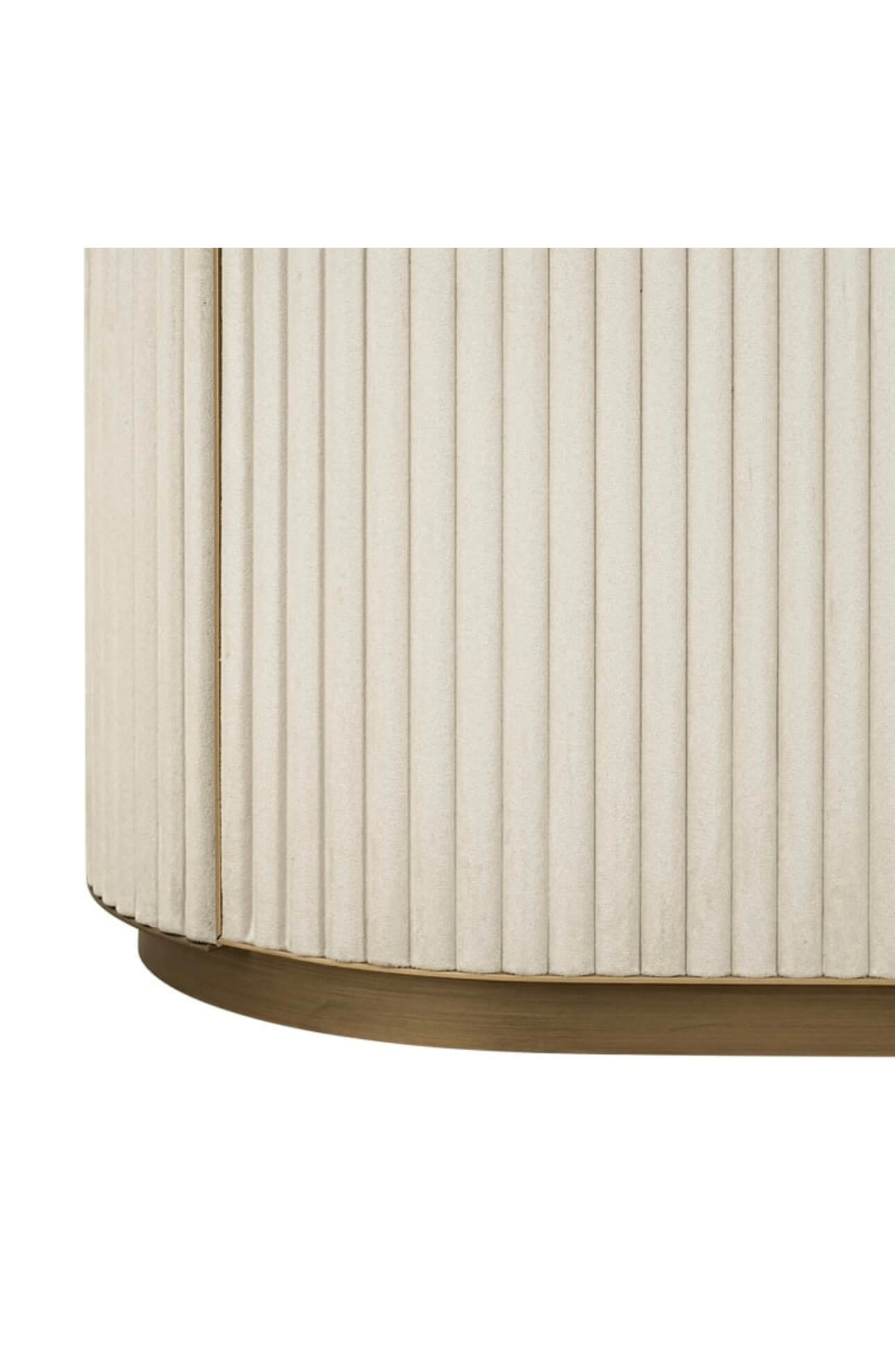 Suede Ribbed Display Cabinet