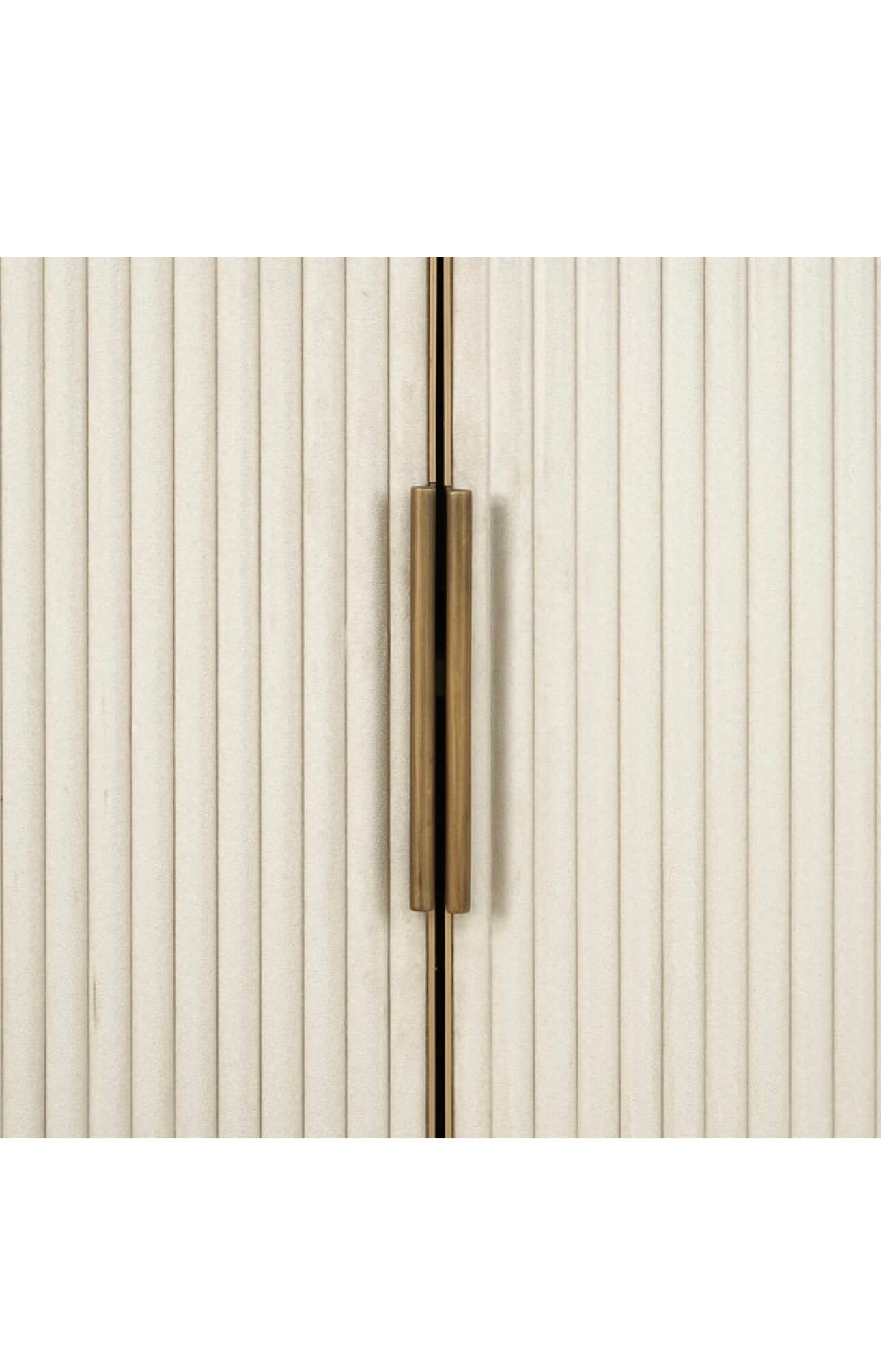 Suede Ribbed Display Cabinet