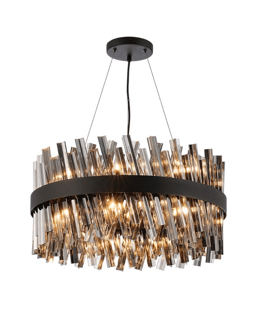 Bond Street Black Smoke 60cm Chandelier
